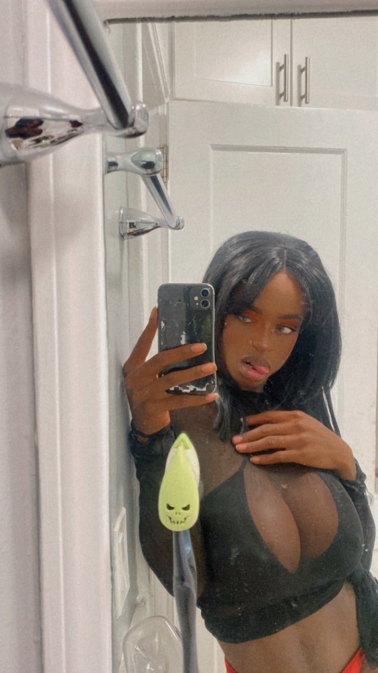 TS Black Gooner Femboy Big Tits Ass Long Tongue #CkYA3sIB